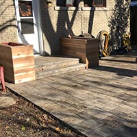 bac fleurs en bois