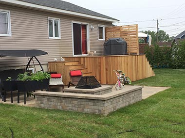 terrasse en bois Saint-Hubert